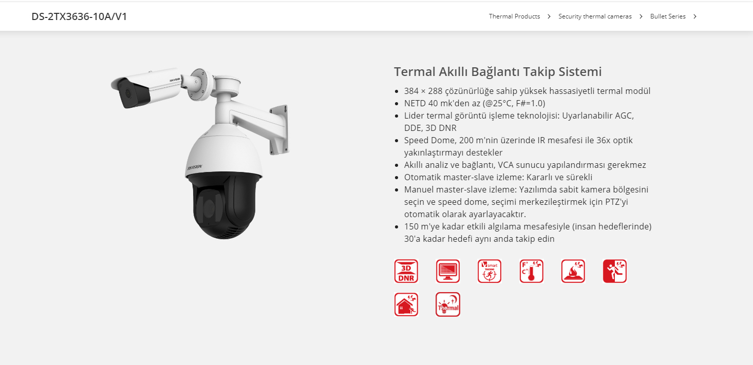 Hikvision Termal Güvenlik Kamerası