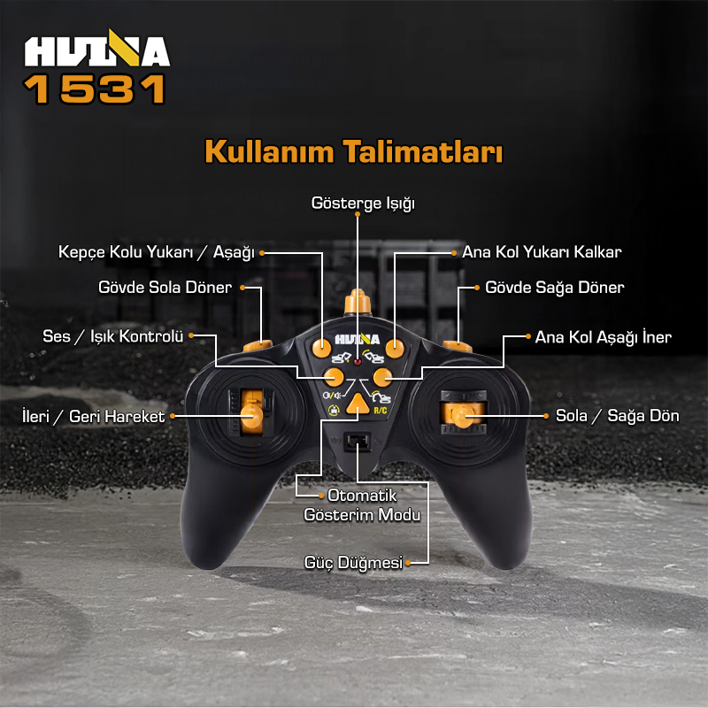 HUINA 1531 RC Model İş Makinesi İçin Kumanda