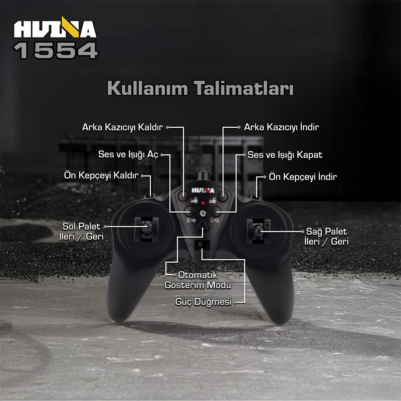 HUINA 1554 RC Model İş Makinesi İçin Kumanda